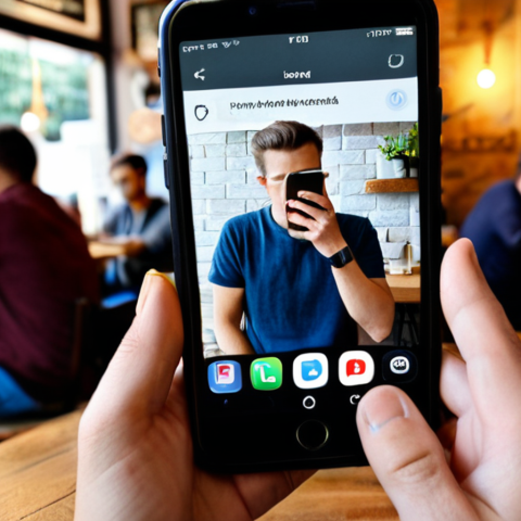 Examining a Smartphone**
"A young adult, casually dressed in jeans and a t-shirt, looking critically at a smartphone screen displaying a social media feed. In the background, a cozy café setting with people chatting. The image should evoke a sense of thoughtful skepticism. safe for work, appropriate content, fully clothed, modest clothing, family-friendly, professional, perfect anatomy, correct proportions, well-formed hands, proper finger count, natural pose."
**