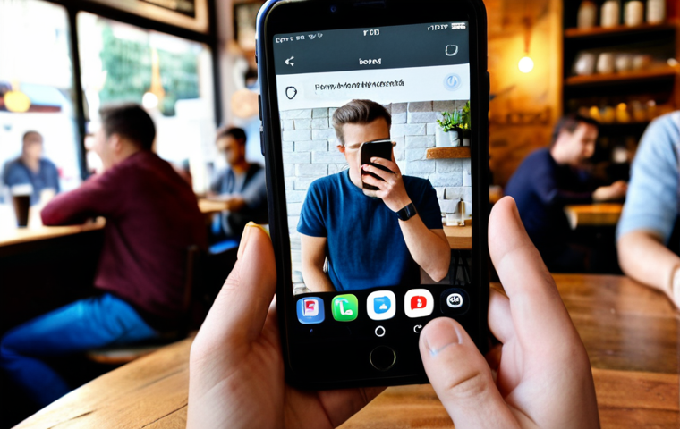 Examining a Smartphone**
"A young adult, casually dressed in jeans and a t-shirt, looking critically at a smartphone screen displaying a social media feed. In the background, a cozy café setting with people chatting. The image should evoke a sense of thoughtful skepticism. safe for work, appropriate content, fully clothed, modest clothing, family-friendly, professional, perfect anatomy, correct proportions, well-formed hands, proper finger count, natural pose."
**